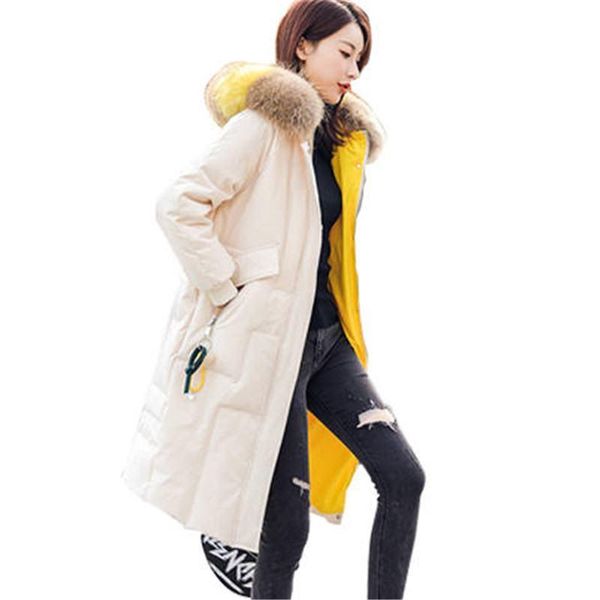 women's down & parkas women 2021 winter large raccoon fur collar hooded real white duck jacket female oversize coat puffer overcoat m13, Black
women's down & parkas women 2021 winter large raccoon fur collar hooded real white duck jacket female oversize coat puffer overcoat m13, Black