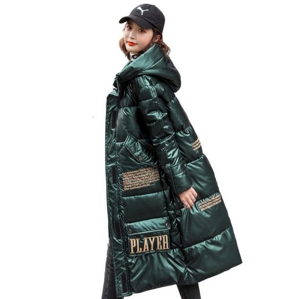 2021 new x-long impression parkas winter with thick hood female korean style cotton quilted bright jacket ladies f513, Black
2021 new x-long impression parkas winter with thick hood female korean style cotton quilted bright jacket ladies f513, Black