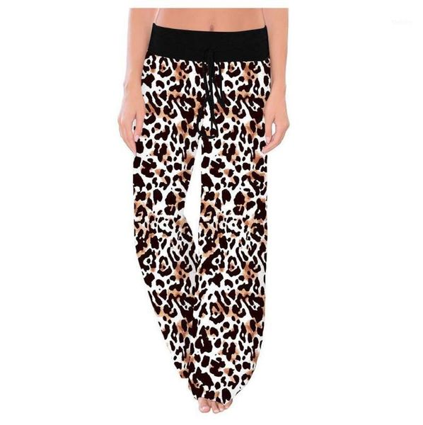 women's pants & capris womens fashion women comfy stretch leopard print drawstring wide leg lounge casual #40%1, Black;white 
women's pants & capris womens fashion women comfy stretch leopard print drawstring wide leg lounge casual #40%1, Black;white