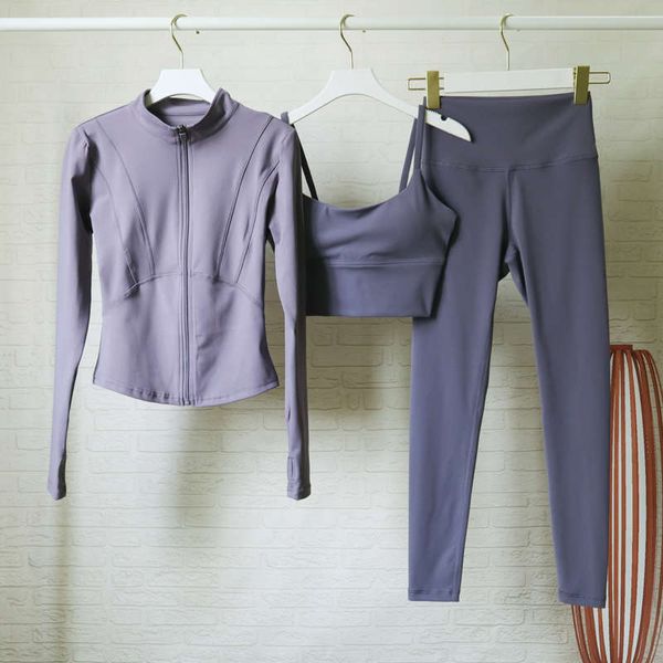 autumn and winter yoga suit women's tight professional high end gym stand collar cardigan running long sleeve quick dry clothes, Gray
autumn and winter yoga suit women's tight professional high end gym stand collar cardigan running long sleeve quick dry clothes, Gray
