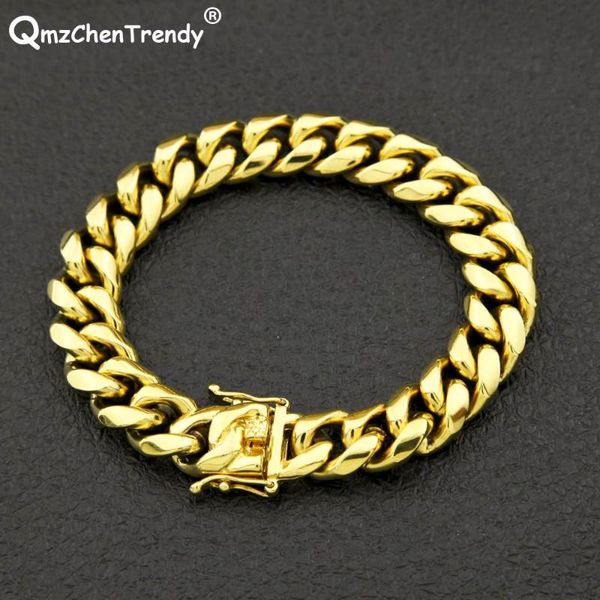link, chain 2021 stainless steel hip hop mens curb cuban bracelets bangle dargon square lock clasp jewelry 8/10/12/14mm drop shopping, Black
link, chain 2021 stainless steel hip hop mens curb cuban bracelets bangle dargon square lock clasp jewelry 8/10/12/14mm drop shopping, Black