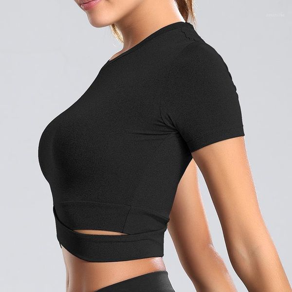 women breathable yoga shirts o neck solid running shirts short sleeve sports women fitness gym sportswear slim1, White;red
women breathable yoga shirts o neck solid running shirts short sleeve sports women fitness gym sportswear slim1, White;red