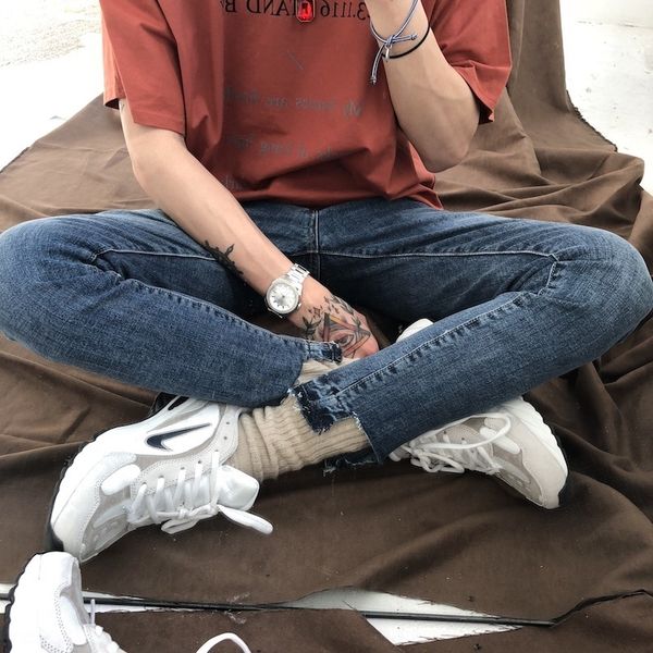egqyx personalized capris fashionable and slim nirben korean trousersmen's legged nirben versatile capris fashionable korean slim legge, Blue
egqyx personalized capris fashionable and slim nirben korean trousersmen's legged nirben versatile capris fashionable korean slim legge, Blue