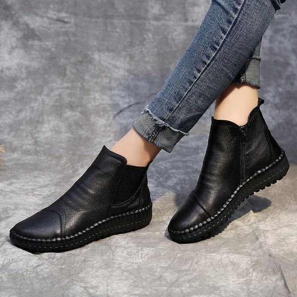 boots and winter of 2021 plush leather women's handmade short flat bottomed leisure soft soled1, Black
boots and winter of 2021 plush leather women's handmade short flat bottomed leisure soft soled1, Black