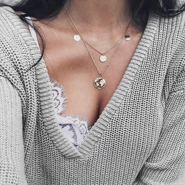 Timeless Wonder Titanium Layered Geo Circle Map Chains Necklace Women Stainless Steel Jewelry Gothic Ins Top Peace 16271, Golden;silver
Timeless Wonder Titanium Layered Geo Circle Map Chains Necklace Women Stainless Steel Jewelry Gothic Ins Top Peace 16271, Golden;silver