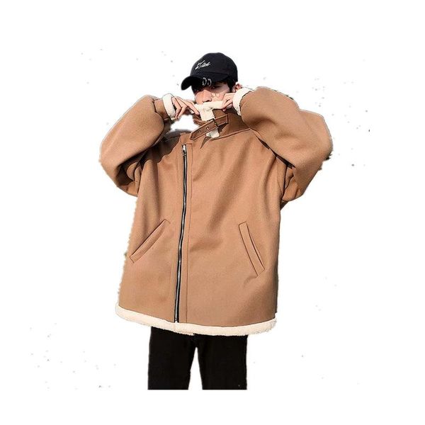 men's down & parkas m-xxl side zipper fleece bomber jacket winter coat casual korean streetwear stand collar warm outwear long sleeve c, Black
men's down & parkas m-xxl side zipper fleece bomber jacket winter coat casual korean streetwear stand collar warm outwear long sleeve c, Black