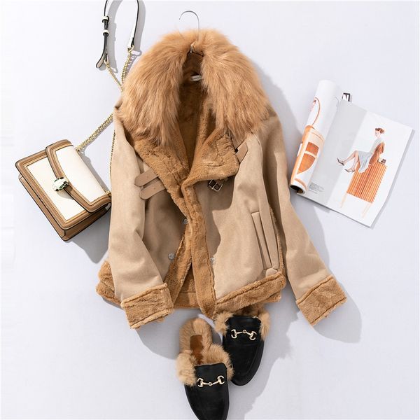 2021 new women's fashionable coat composed venison skin short leather pink hoodie autumn hairy jacket e1k9, Black;brown
2021 new women's fashionable coat composed venison skin short leather pink hoodie autumn hairy jacket e1k9, Black;brown