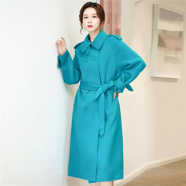 women's wool & blends women peacock blue woolen coat female autumn winter jacket fashion overcoat high-end plus size clothing, Black
women's wool & blends women peacock blue woolen coat female autumn winter jacket fashion overcoat high-end plus size clothing, Black