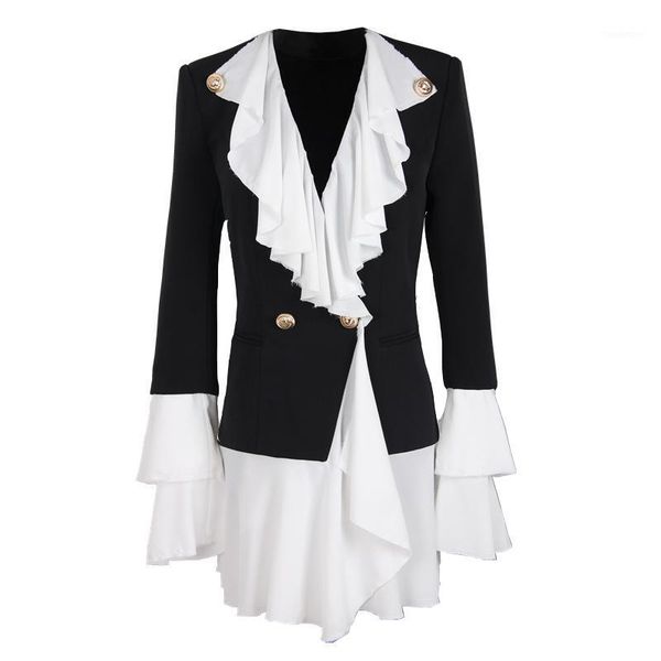 s-xxl 2020 high stree new fashion flapped spliced jacket v-neck button slim-fitting long-sleeved women's coat1, White;black
s-xxl 2020 high stree new fashion flapped spliced jacket v-neck button slim-fitting long-sleeved women's coat1, White;black