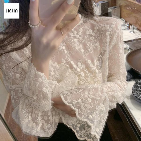 half-collar hollow lace bottoming shirt women vintage lace mesh spring summer elegant ladies shirts korean flare sleeve1, White
half-collar hollow lace bottoming shirt women vintage lace mesh spring summer elegant ladies shirts korean flare sleeve1, White