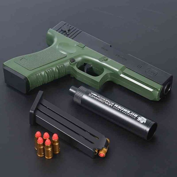 0165shell throwing glock manual loadable soft bullet children's boy toy simulation chicken eating model hand
0165shell throwing glock manual loadable soft bullet children's boy toy simulation chicken eating model hand