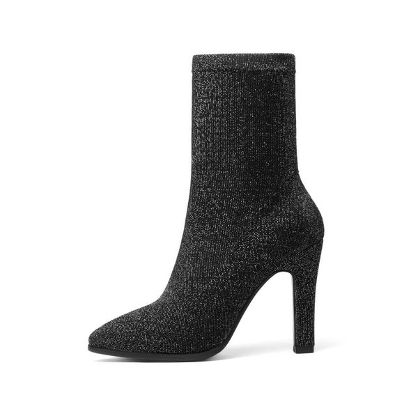 2021 new shoes mid calf fashion stretch fabric thin high heel pointed toe sock winter women boots size 34-43 g5fs, Black
2021 new shoes mid calf fashion stretch fabric thin high heel pointed toe sock winter women boots size 34-43 g5fs, Black