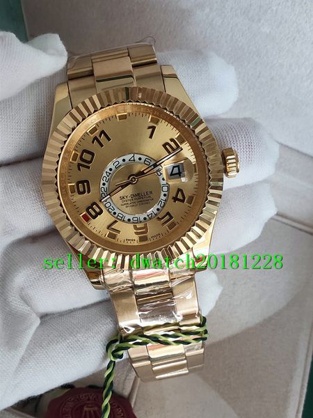 luxury 18k gold wristwatches sapphire glass sky-dweller gmt workin 42mm 326938 asia 2813 automatic mechanical mens watch, Slivery;brown
luxury 18k gold wristwatches sapphire glass sky-dweller gmt workin 42mm 326938 asia 2813 automatic mechanical mens watch, Slivery;brown