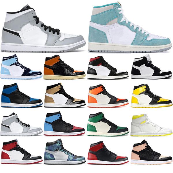 new 1 high og basketball shoes 1s mid chicago royal toe black metallic gold pine green black unc patent men women sneakers trainers, White;red
new 1 high og basketball shoes 1s mid chicago royal toe black metallic gold pine green black unc patent men women sneakers trainers, White;red