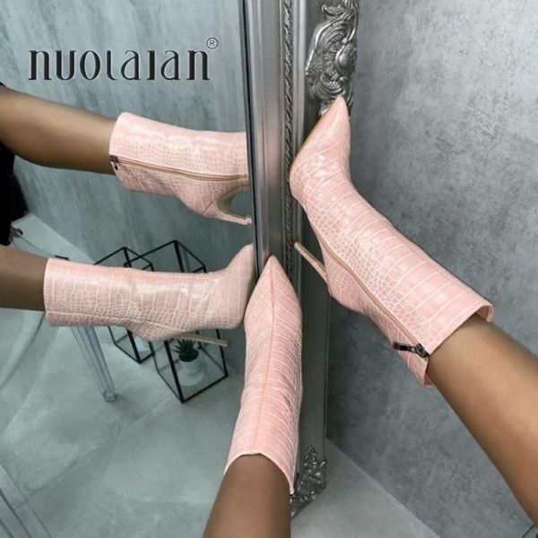 ankle boots for women winter shoes fashion female boots 2020 brand women pump shoes elegant high heels boot1, Black
ankle boots for women winter shoes fashion female boots 2020 brand women pump shoes elegant high heels boot1, Black