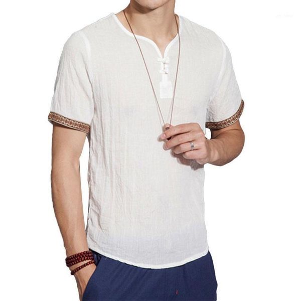 men summer solid color chinese style cotton linen short sleeve loose gift1, White;black
men summer solid color chinese style cotton linen short sleeve loose gift1, White;black