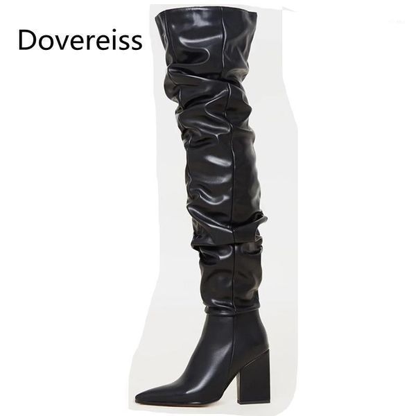 boots dovereiss fashion women's shoes winter pointed toe snakeskin ladies zipper block heels over the knee 35-431, Black
boots dovereiss fashion women's shoes winter pointed toe snakeskin ladies zipper block heels over the knee 35-431, Black