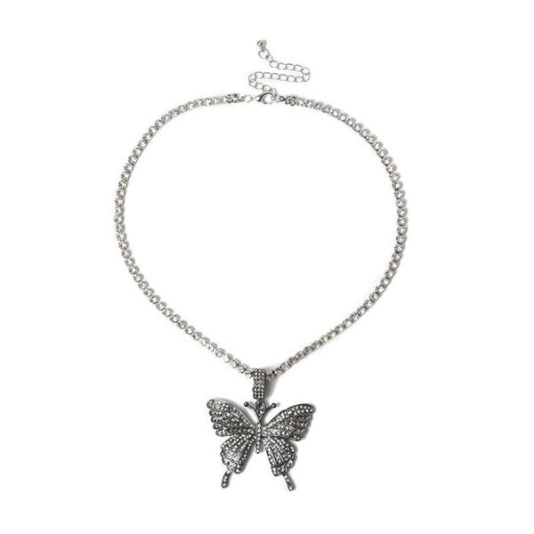 women rhinestone inlaid butterfly pendant chain necklace party punk hip hop jewelry gift, Golden;silver
women rhinestone inlaid butterfly pendant chain necklace party punk hip hop jewelry gift, Golden;silver