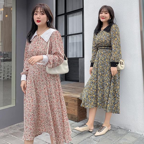 summer vintage floral loose peter pan collar cute women dress spring printed long sleeves plus size holiday female red dress, Black;gray
summer vintage floral loose peter pan collar cute women dress spring printed long sleeves plus size holiday female red dress, Black;gray