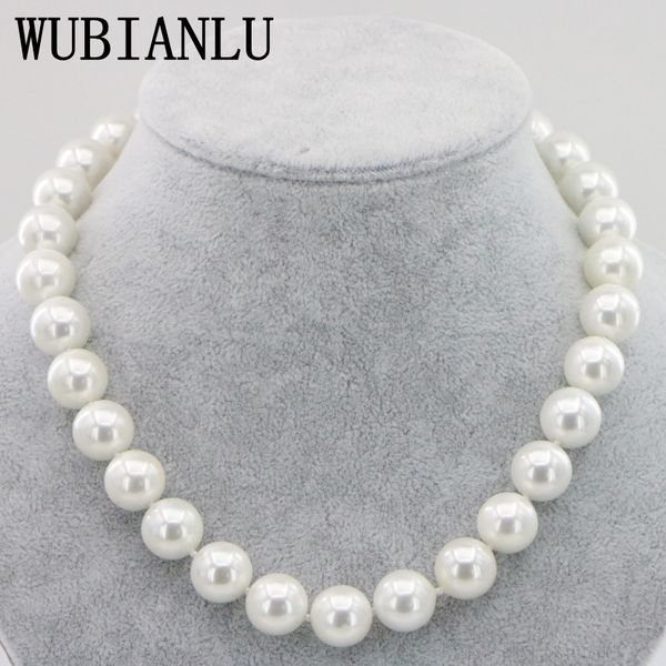wubianlu 14mm black white sea south shell pearl necklace 18 inch magnetic buckle fashion women necklaces jewelry 0927, Silver
wubianlu 14mm black white sea south shell pearl necklace 18 inch magnetic buckle fashion women necklaces jewelry 0927, Silver
