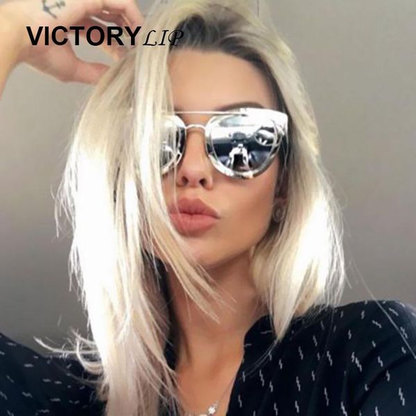 sunglasses victorylip fashion female cat eye coating flat women brand designer metal frame vintage mirror sun glasses de sol, White;black
sunglasses victorylip fashion female cat eye coating flat women brand designer metal frame vintage mirror sun glasses de sol, White;black