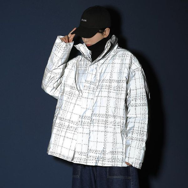 men's down & parkas reflective cotton-padded coats men winter warm plaid thicken jacket fashion street thick jackets cold outerwear clo, Black
men's down & parkas reflective cotton-padded coats men winter warm plaid thicken jacket fashion street thick jackets cold outerwear clo, Black