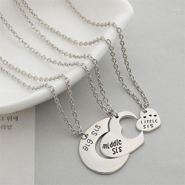 creative \"little middle big sister\" love stitching necklace jewelry accessories women gold silver necklace pendant party gift1
creative \"little middle big sister\" love stitching necklace jewelry accessories women gold silver necklace pendant party gift1
