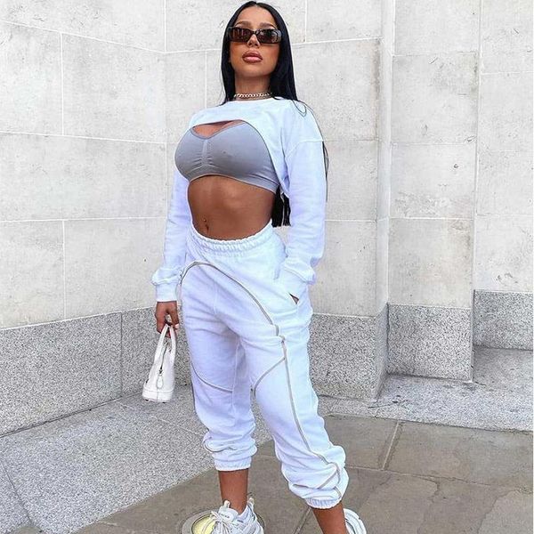 white two piece set tracksuit women crop and sweatpants sweat suits women matching sets fitness sport sweatsuits for, Gray
white two piece set tracksuit women crop and sweatpants sweat suits women matching sets fitness sport sweatsuits for, Gray