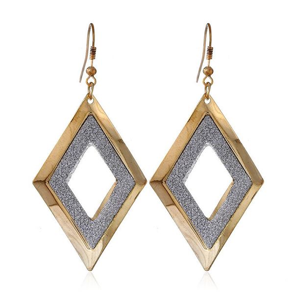 dangle & chandelier geometric drop earrings for woman fashion frosted golden color double polygonal hollow long party jewelry gifts, Silver
dangle & chandelier geometric drop earrings for woman fashion frosted golden color double polygonal hollow long party jewelry gifts, Silver