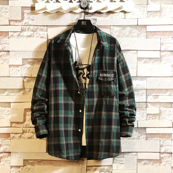 2021 brand spring autumn black red hip hop streetwear patchwork long sleeves new plaid korea style shirt for men's clothing yziu, White;black
2021 brand spring autumn black red hip hop streetwear patchwork long sleeves new plaid korea style shirt for men's clothing yziu, White;black