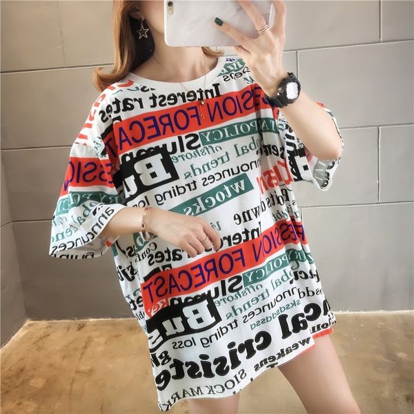 girl t-shirts printing letter loose round neck female short sleeve t-shirt for women clothing large size women's t shirt new t200614, White
girl t-shirts printing letter loose round neck female short sleeve t-shirt for women clothing large size women's t shirt new t200614, White