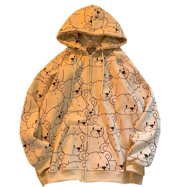 fashion bear print hoodies sweatshirt women autumn winter thicken khaki coat new korean loose zipper oversize jacket, Black
fashion bear print hoodies sweatshirt women autumn winter thicken khaki coat new korean loose zipper oversize jacket, Black