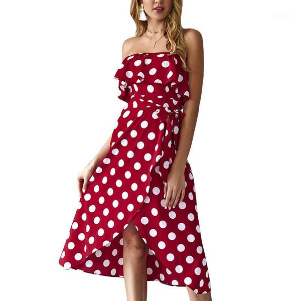 new casual vintage strapless sundress women summer dress 2020 boho dress backless belt dot chiffon beach female1, Black;gray
new casual vintage strapless sundress women summer dress 2020 boho dress backless belt dot chiffon beach female1, Black;gray