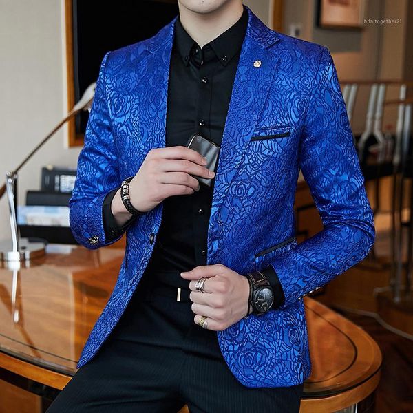men's suits & blazers luxury royal blue black blazer latest design fashion rose jacquard print slim jacket men's casual business p, White;black
men's suits & blazers luxury royal blue black blazer latest design fashion rose jacquard print slim jacket men's casual business p, White;black