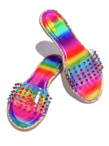 slippers women rivet ladies flat casual slides open toe outside metal decoration soft beach shoes summer female footwear 220304, Black
slippers women rivet ladies flat casual slides open toe outside metal decoration soft beach shoes summer female footwear 220304, Black