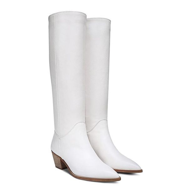 boots genuine leather block heel pointed toe women white knee square chunky 2021 winter slip-on high solid, Black
boots genuine leather block heel pointed toe women white knee square chunky 2021 winter slip-on high solid, Black