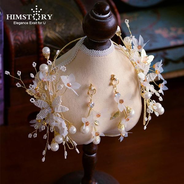 himstory romantic handmade pearls flower wedding tiara headband bridal hair accessories women jewelry bridesmaids hairband, Golden;silver
himstory romantic handmade pearls flower wedding tiara headband bridal hair accessories women jewelry bridesmaids hairband, Golden;silver