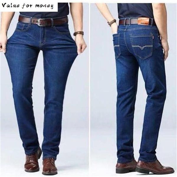 100% waist high cotton mens classic jeans baggy male straight denim pants spring winter thick jeans men, Blue
100% waist high cotton mens classic jeans baggy male straight denim pants spring winter thick jeans men, Blue