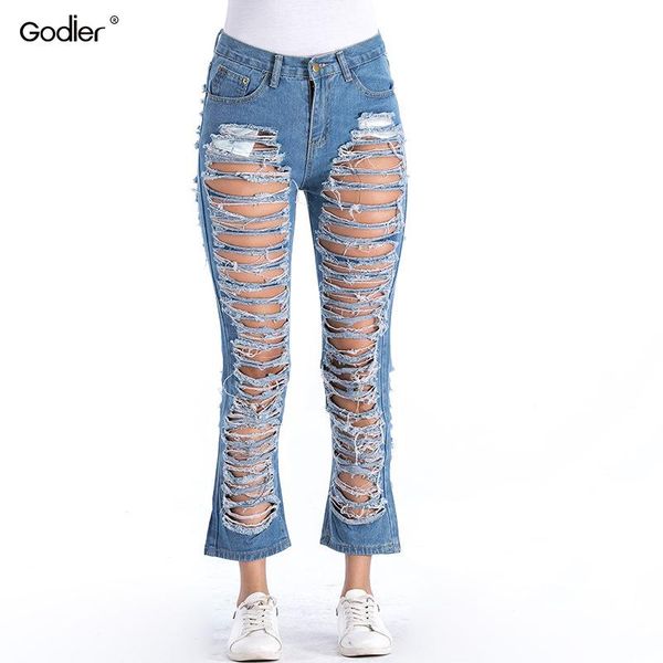 godier women high streetwear big hole front and back straight jeans women fashion denim trousers high waist jeans ripped, Blue
godier women high streetwear big hole front and back straight jeans women fashion denim trousers high waist jeans ripped, Blue