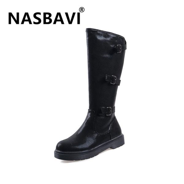 new winter women knee-high boots round toe big size thick heels zipper metal buckle short plush warm inside fashion women boots, Black
new winter women knee-high boots round toe big size thick heels zipper metal buckle short plush warm inside fashion women boots, Black