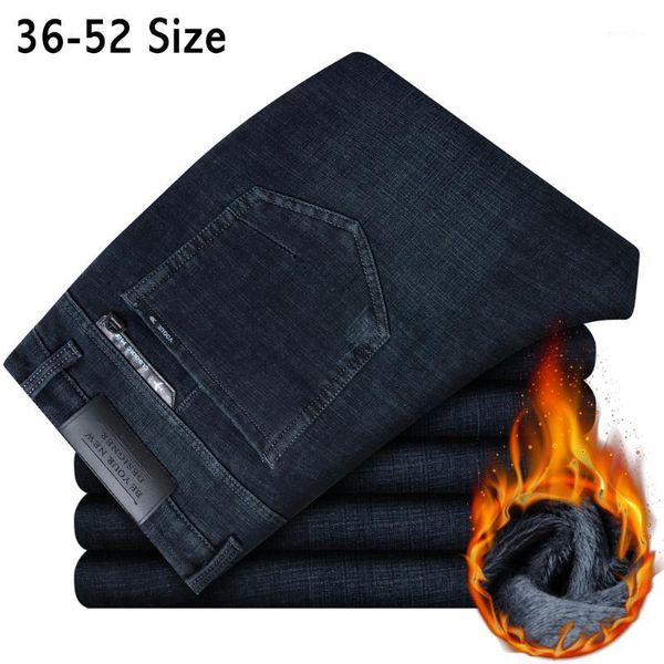men's jeans winter men's warm thick fleece trousers plus size 46 48 50 52 business casual loose straight denim pants male, Blue
men's jeans winter men's warm thick fleece trousers plus size 46 48 50 52 business casual loose straight denim pants male, Blue
