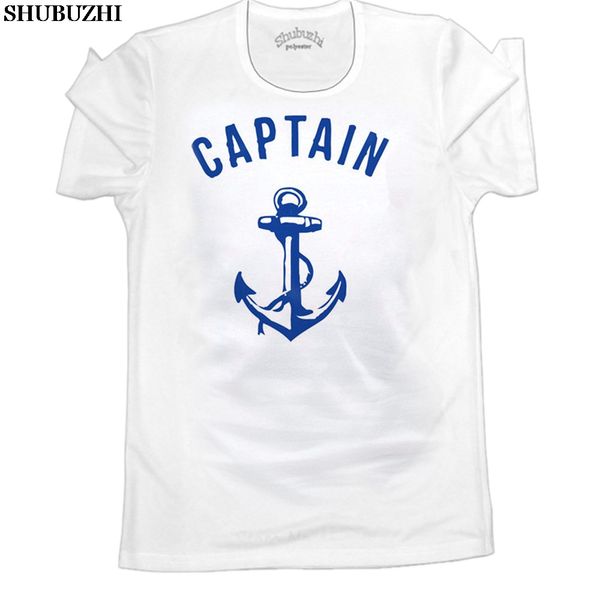 sport diy style mens t shirts t shirt men captain t-shirt anchor navy nautical sea ocean sailor ship marine beach shirt
