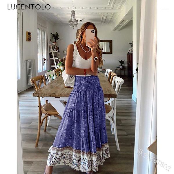 lugentolo women skirt floral print big swing casual elastic high waist new female fashion long skirts plus size 5xl1, Black
lugentolo women skirt floral print big swing casual elastic high waist new female fashion long skirts plus size 5xl1, Black