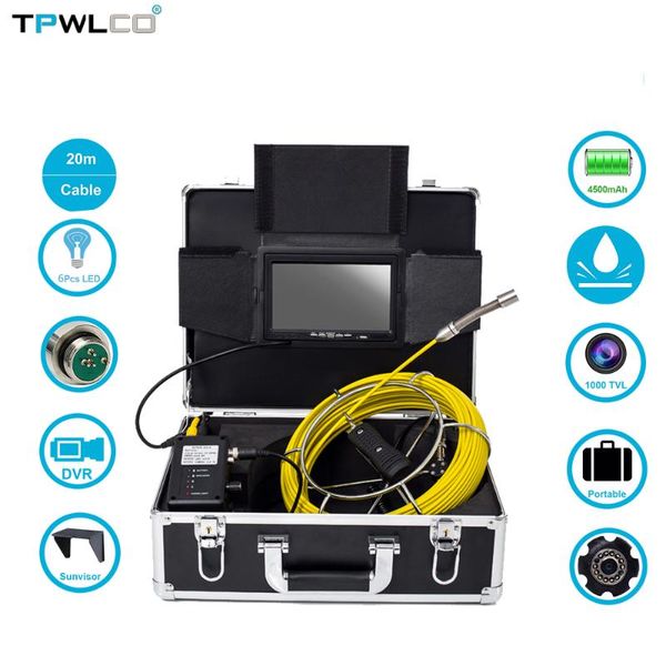sewer camera 17mm hd 1000tvl waterproof camera head 7 inch industrial endoscope pipe drain pipeline inspection 20m/30m/40m/50m 
sewer camera 17mm hd 1000tvl waterproof camera head 7 inch industrial endoscope pipe drain pipeline inspection 20m/30m/40m/50m