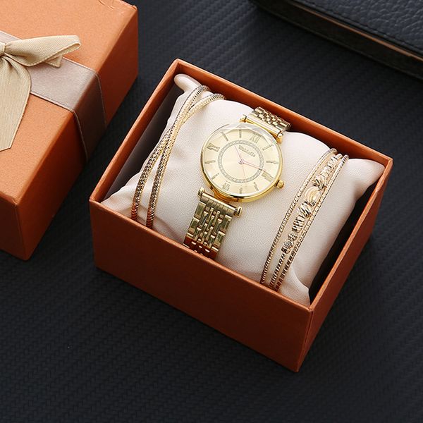 3pcs gift set box for women fashion design women's bracelet watches 2020 clock ladies dress q1219, Slivery;brown
3pcs gift set box for women fashion design women's bracelet watches 2020 clock ladies dress q1219, Slivery;brown
