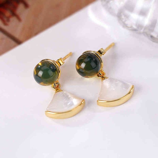 earrings charms yilu silver s925 sterling gold-plated natural mexican blue fritillaria personality temperament fan-shaped, Golden
earrings charms yilu silver s925 sterling gold-plated natural mexican blue fritillaria personality temperament fan-shaped, Golden