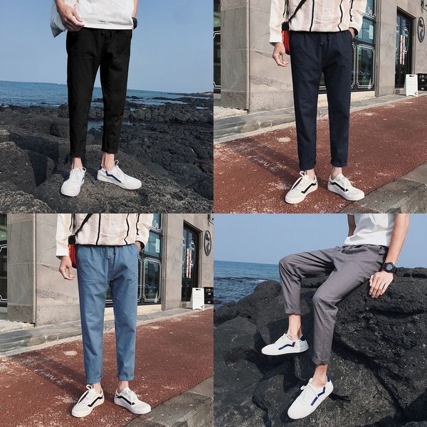 xcoit 2020 autumn ankle-length pants men's trousers and trouserspants harlan cotton korean fit feet fashion linen slim casual fynjz, Blue
xcoit 2020 autumn ankle-length pants men's trousers and trouserspants harlan cotton korean fit feet fashion linen slim casual fynjz, Blue