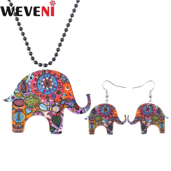 WEVENI Acrylic Printing Elephant Jewelry sets Necklace Earrings Hot Trendy Jungle Animal Jewelry For Women Collar Wholesale, Silver
WEVENI Acrylic Printing Elephant Jewelry sets Necklace Earrings Hot Trendy Jungle Animal Jewelry For Women Collar Wholesale, Silver