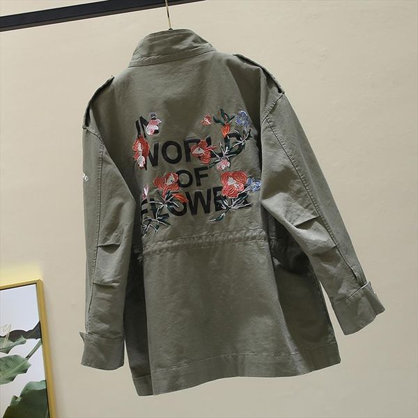 spring autumn women jacket coat large size embroidery long sleeve casual long windbreaker female harajuku loose khaki outerwear, Black;brown
spring autumn women jacket coat large size embroidery long sleeve casual long windbreaker female harajuku loose khaki outerwear, Black;brown