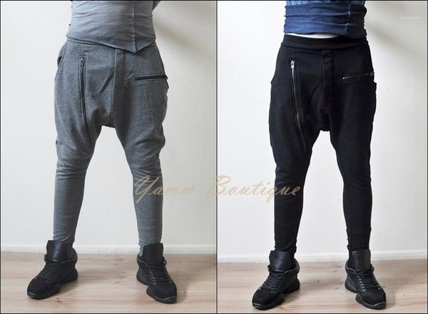 asymmetric cut cotton black & gray men's slim fit zipper pockets low crotch sweatpant biker joggers tracksuit / sarrouel japanes1
asymmetric cut cotton black & gray men's slim fit zipper pockets low crotch sweatpant biker joggers tracksuit / sarrouel japanes1